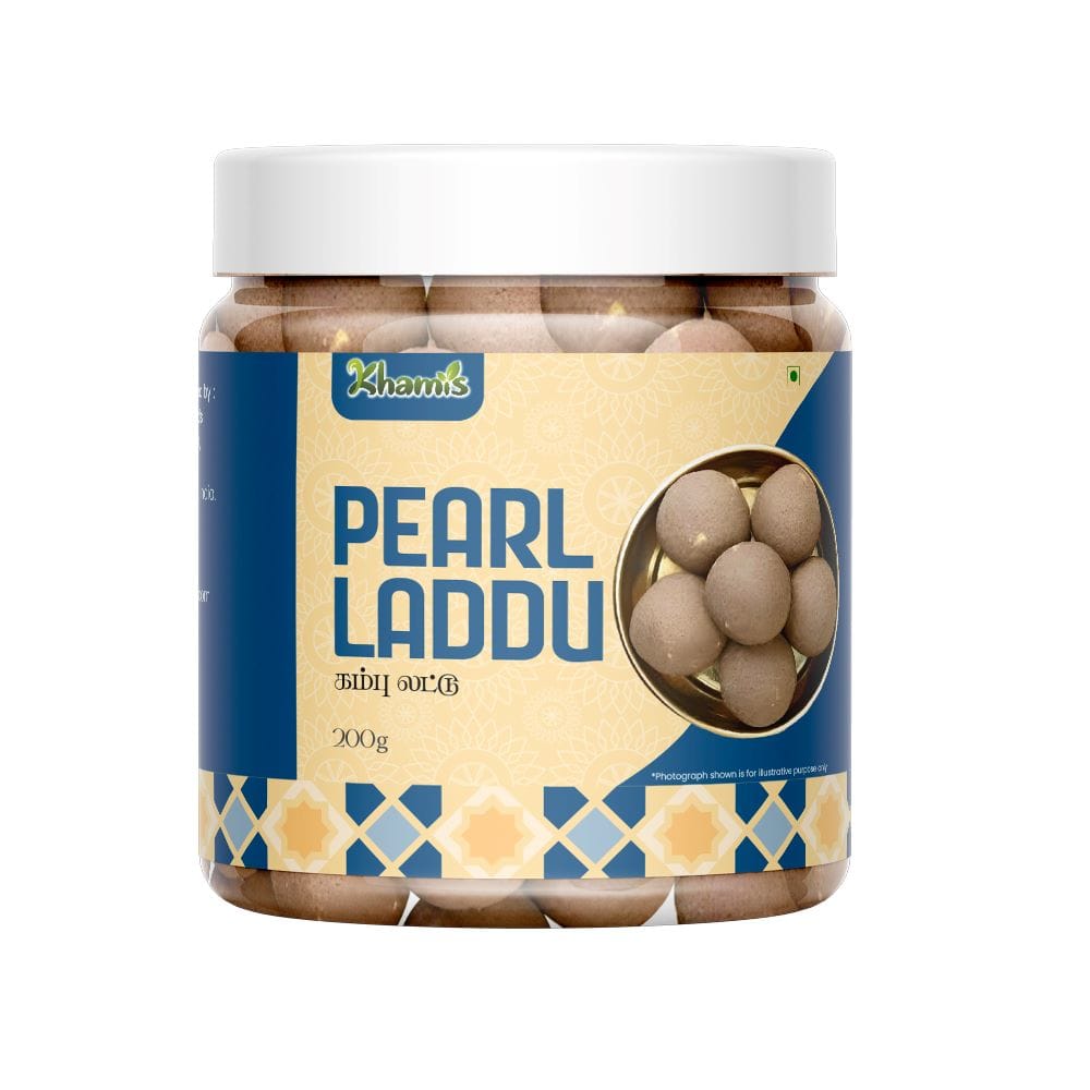 Pearl Millet Laddu – Bajra Laddu with Jaggery | Authentic Indian Sweet Treat | Healthy Indian Sweet by Khamis Healthy Foods-200g (pack of 4)