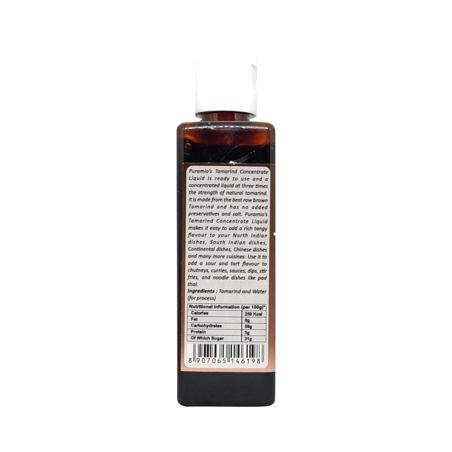 Puramio 100% Natural Tamarind (Imli) Concentrate Liquid, 600 ml view 2