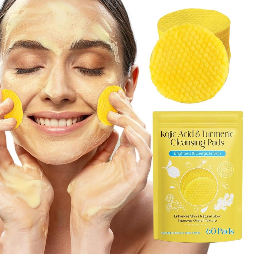 Kojic Acid & Turmeric Cleansing Pads – Skin Brightening & Acne Control 60PCS view 2