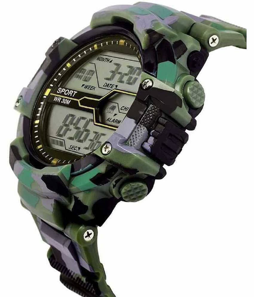 Harbor Khaki Silicon Digital Men's Watch view 2