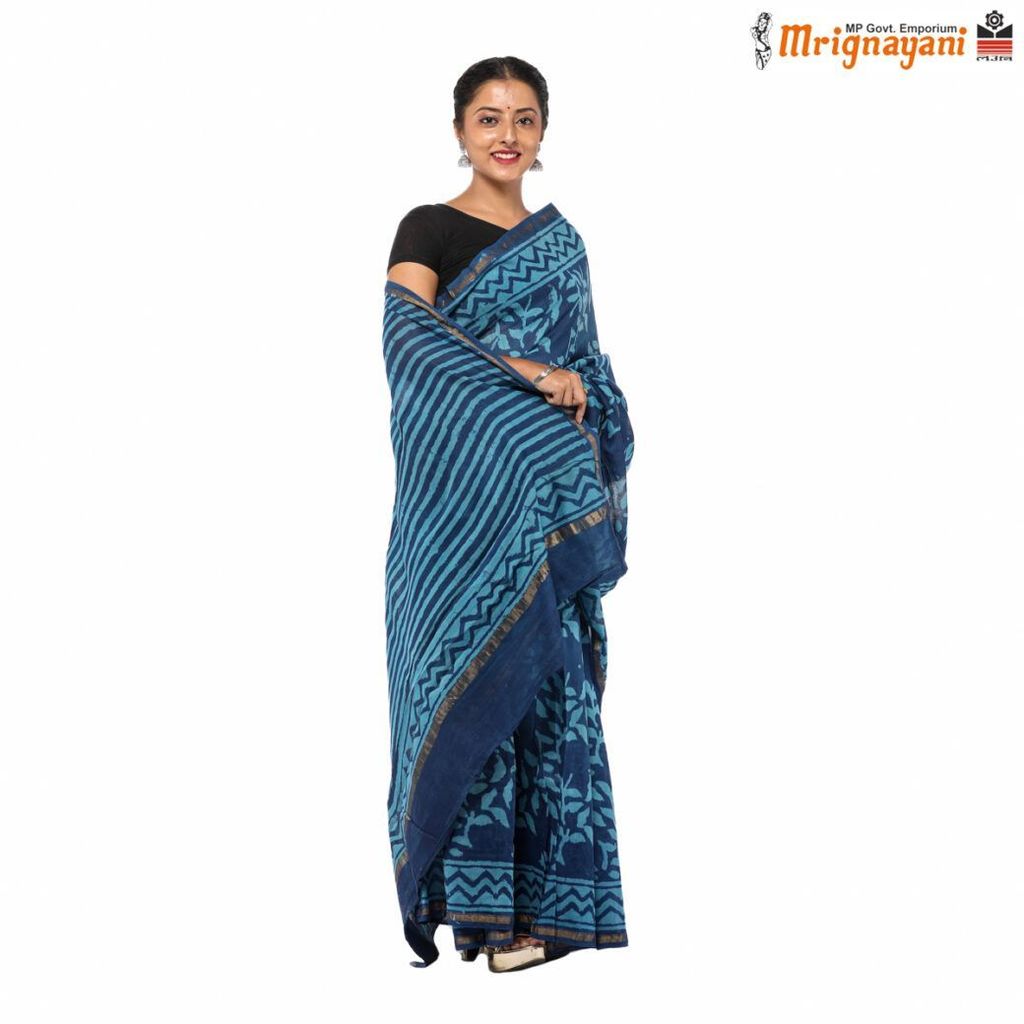 HANDLOOM CHANDERI SILK SAREE WITH BLOUSE (SKU - 1SCZ01110120, SAREE- 1270) view 2