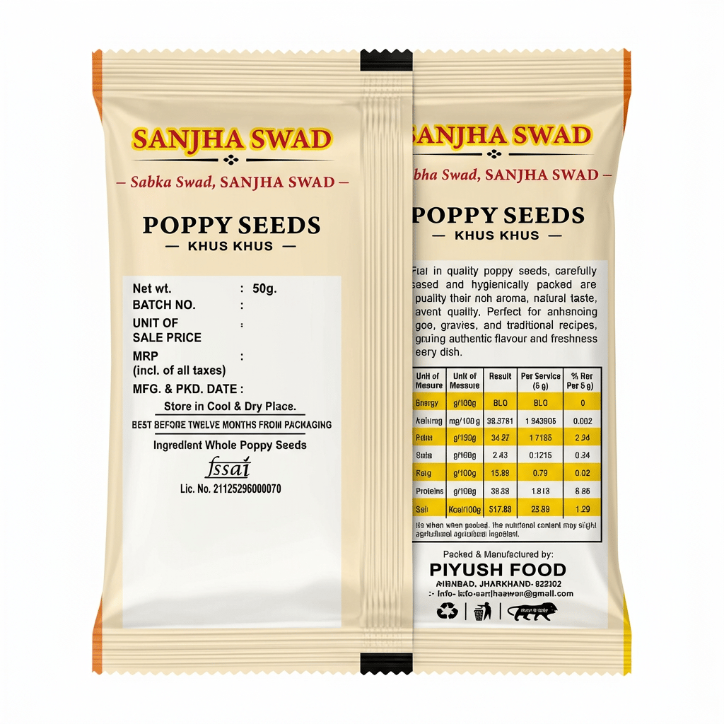 Sanjha Swad Poppy Seeds Khus Khus 100g/50G view 2