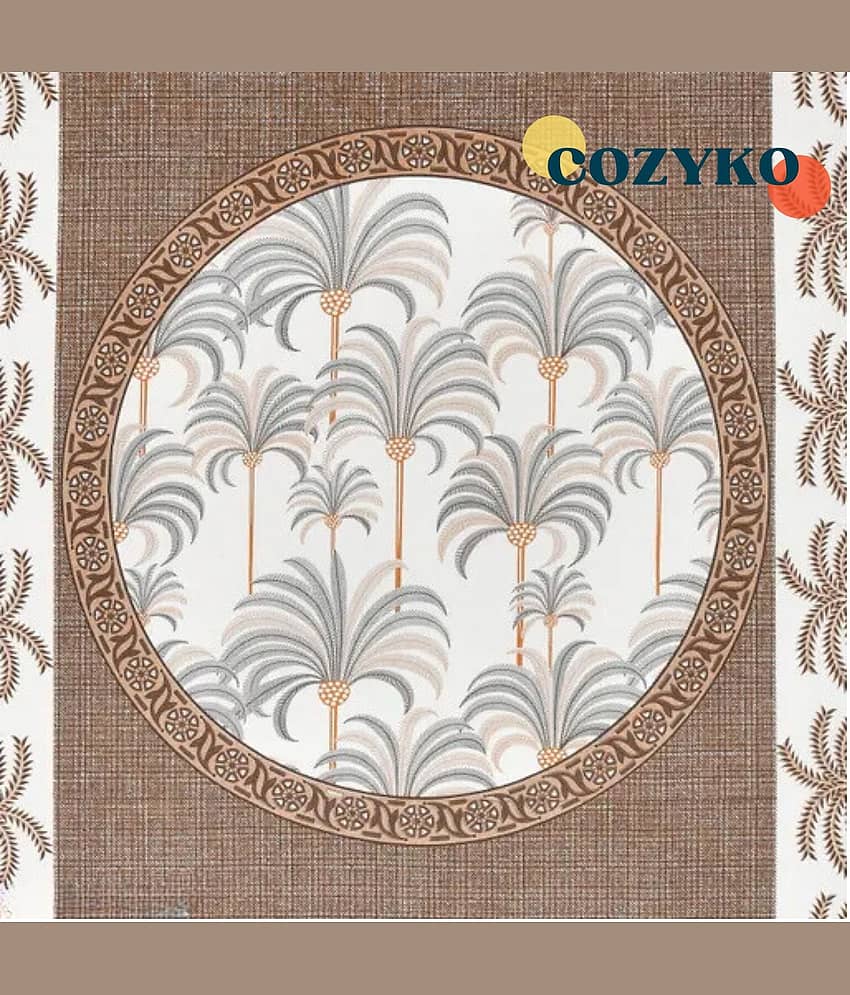 COZYKO Cotton 1 Single Bedsheet with 1 Pillow Cover ( Brown Dark ) view 2