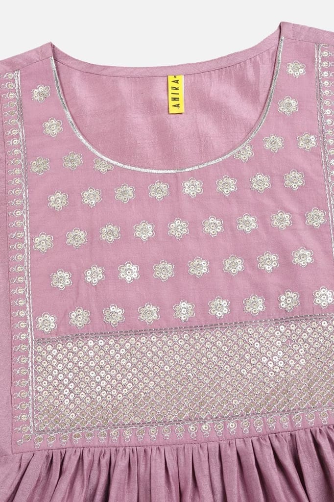 Lavender Silk Blend Solid Straight Kurta Trousers With Dupatta PKSKD1722 view 2