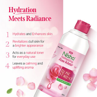 Nisha Refreshing Rose Water For All Types OF Skin Gulab Jal For Face Skin Toner 500ml view 2