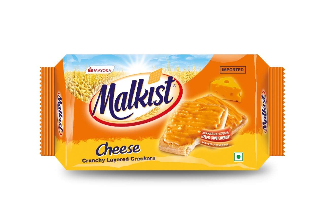 Malkist Cheese Flavor Crunchy Crackers, 138 gm