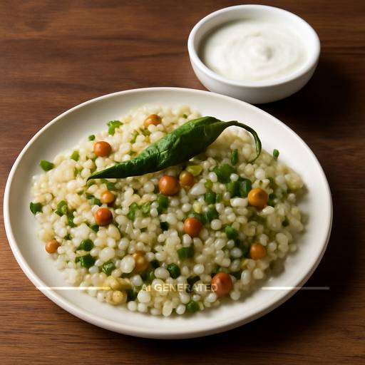 Sabudana khichdi with dahi