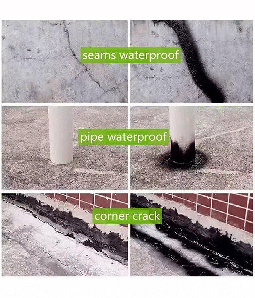 Leak Proof Sealer Spray Leakage Repair Waterproof Spray for Leakage Roof Waterproof Sealant Spray Rubber Paint for Waterproofing Spray Water Leakage Spray Paint Waterproof Leak Filler (Black, 450ml) view 2