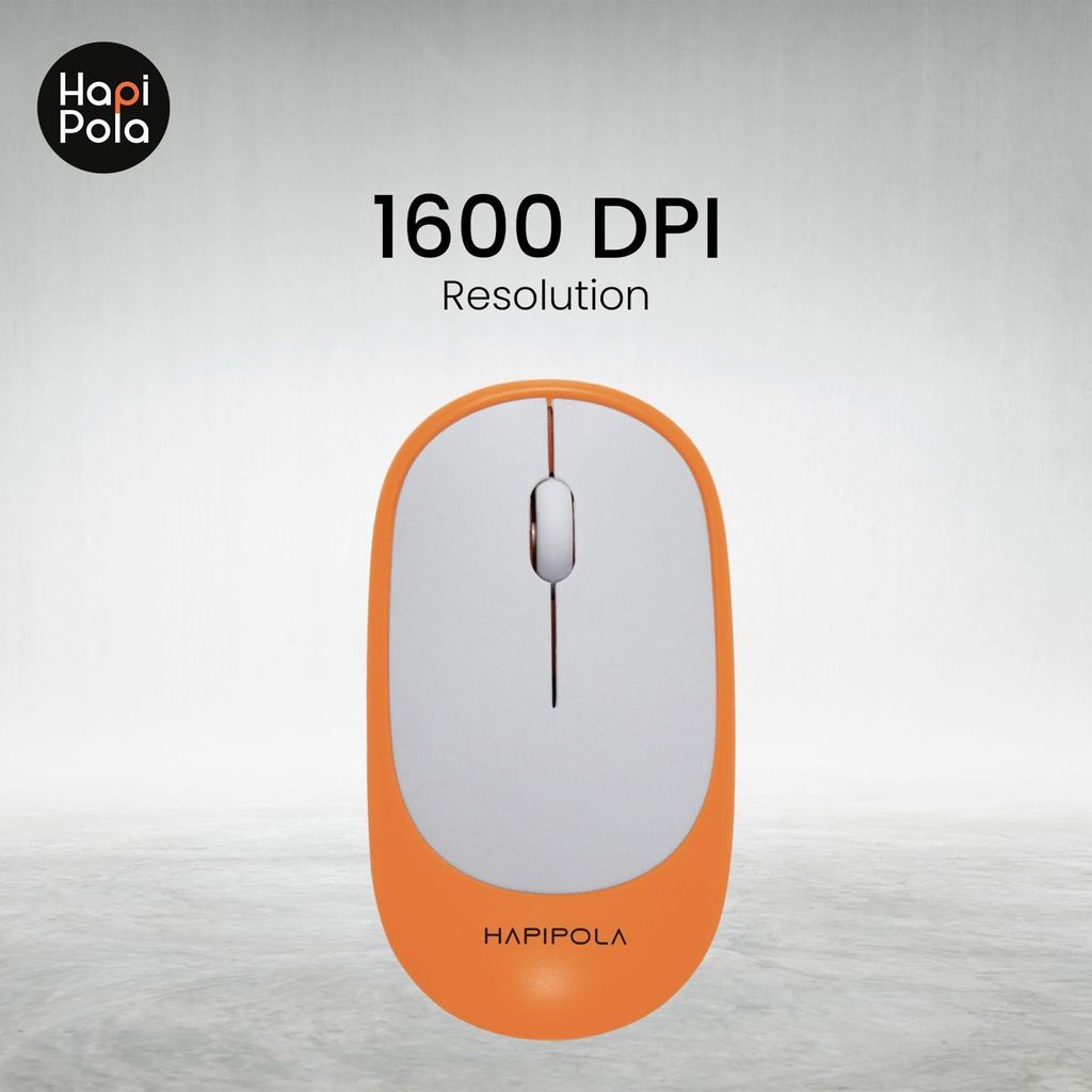 HAPIPOLA Mouse MAX Wireless Mouse, 1600 DPI, 2.4 Ghz RF Digital Technology, Plug-and-Play Optical Mouse view 2