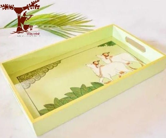 PAINTED TRAY PICHWAI view 2