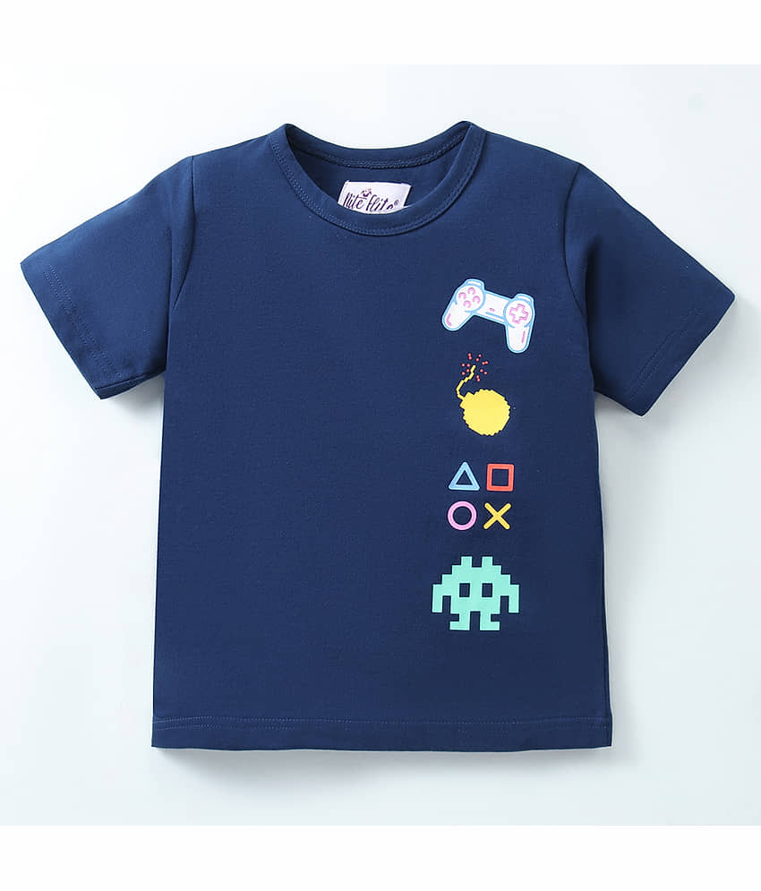 Nite Flite Pack of 1 Boys 100% Cotton Nightsuit Set ( Blue ) view 2