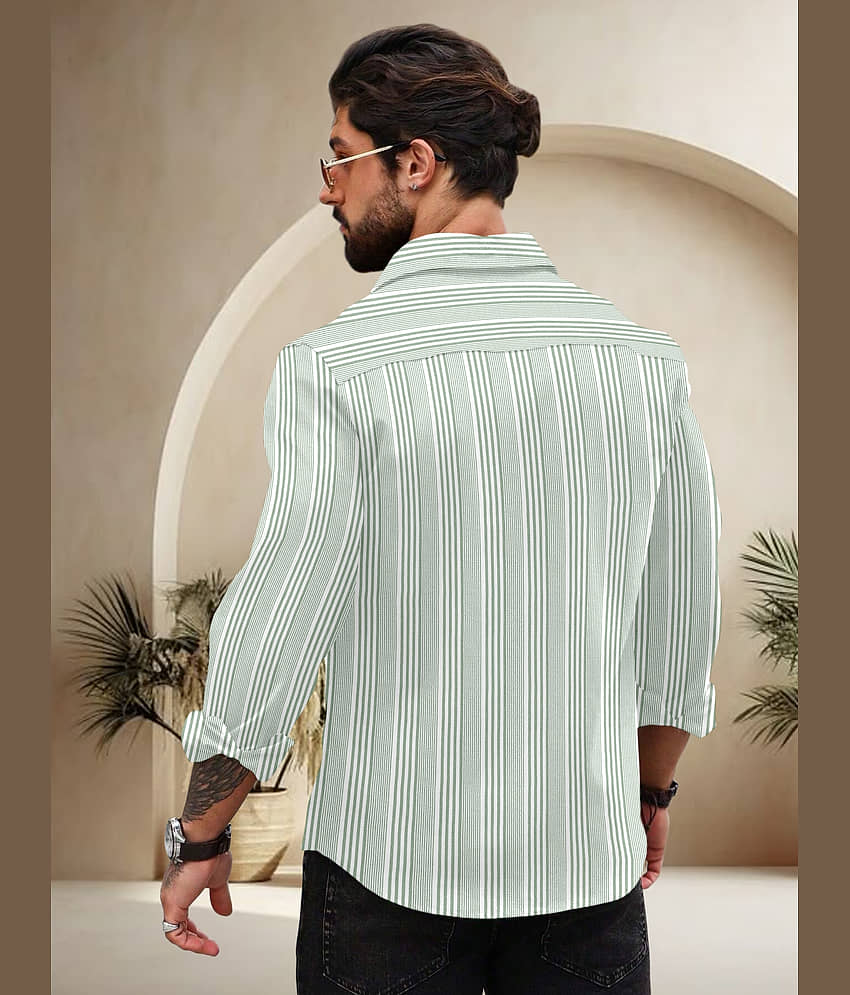 Nofilter Cotton Blend Regular Fit Striped Full Sleeves Men's Casual Shirt - Purple ( Pack of 1 ) view 2