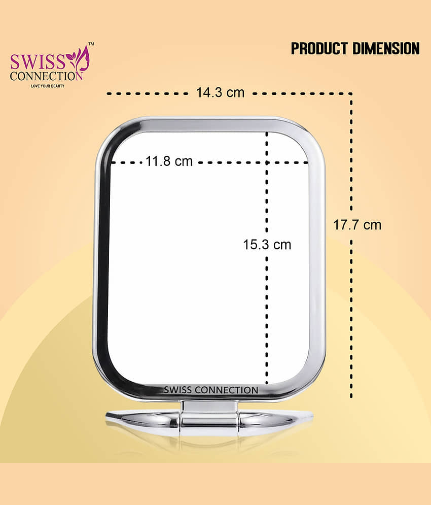 Swiss Connection Swiss Connection Dual Sided Square Compact Mirror 19x view 2