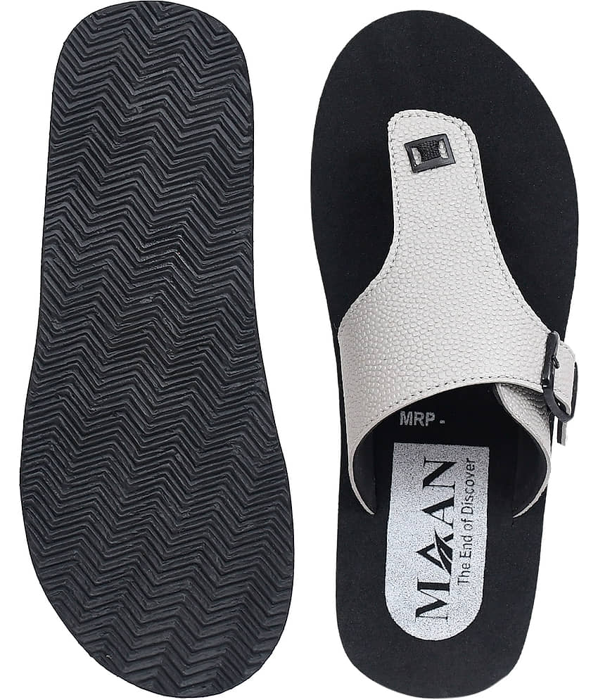 MAAN Grey Men's Thong Flip Flop view 2