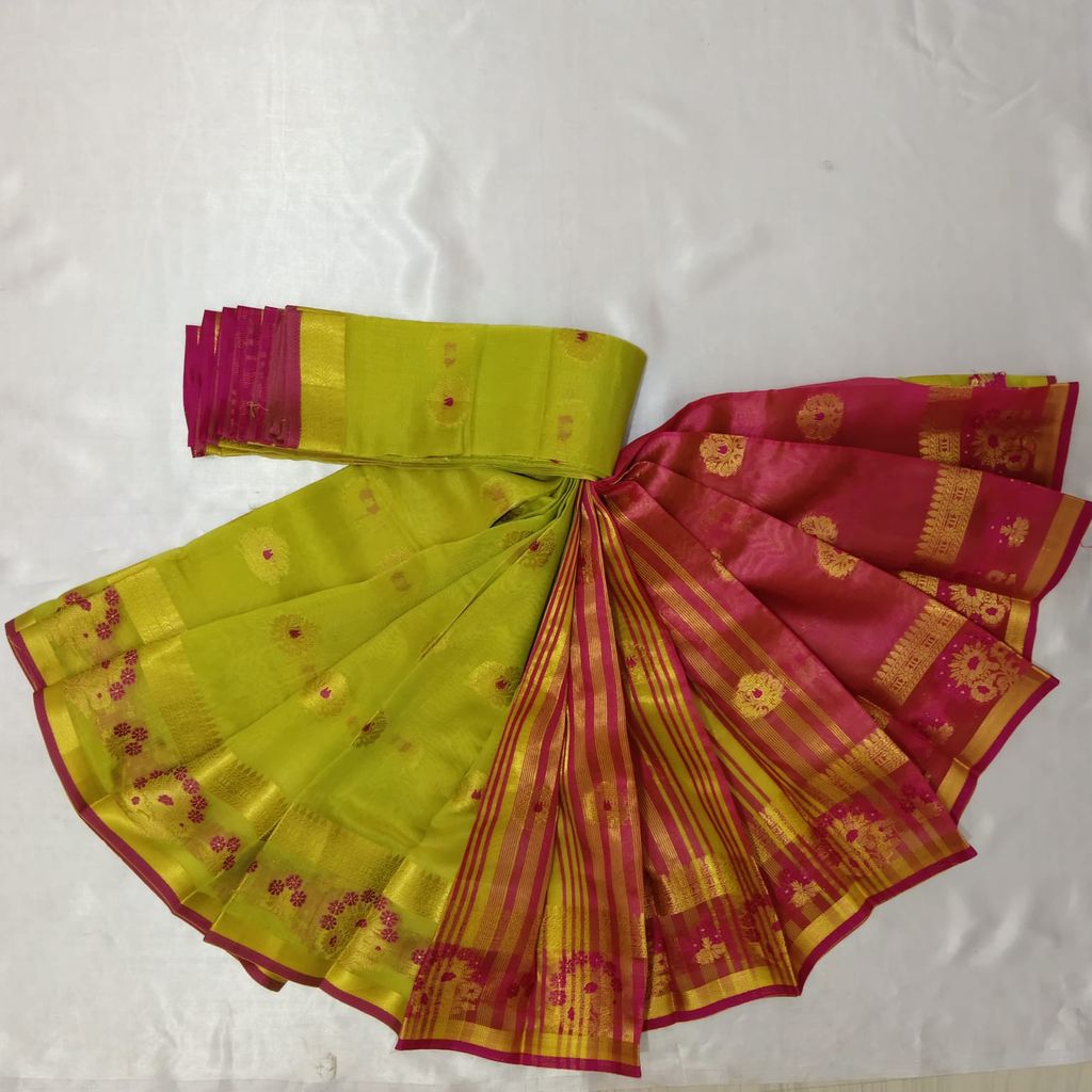 Silk Cotton Saree with Blouse view 2