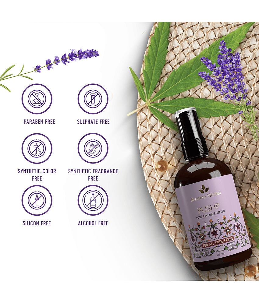Avimee Herbal Pushp Lavender Face Mist, Acne Control & Skin Relaxation, 110 ml (Pack of 1) view 2