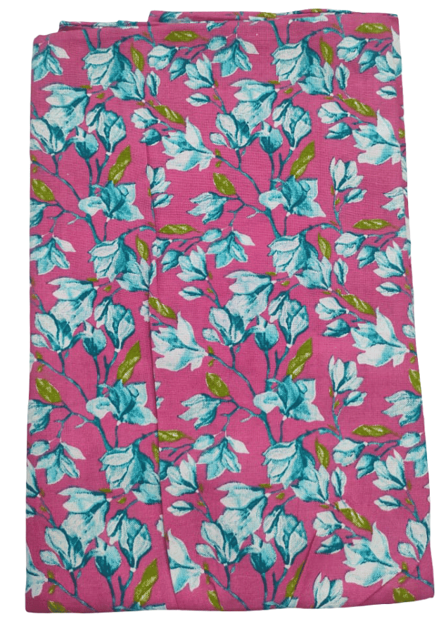 Women's Pink Floral Print Cotton Nighty view 2