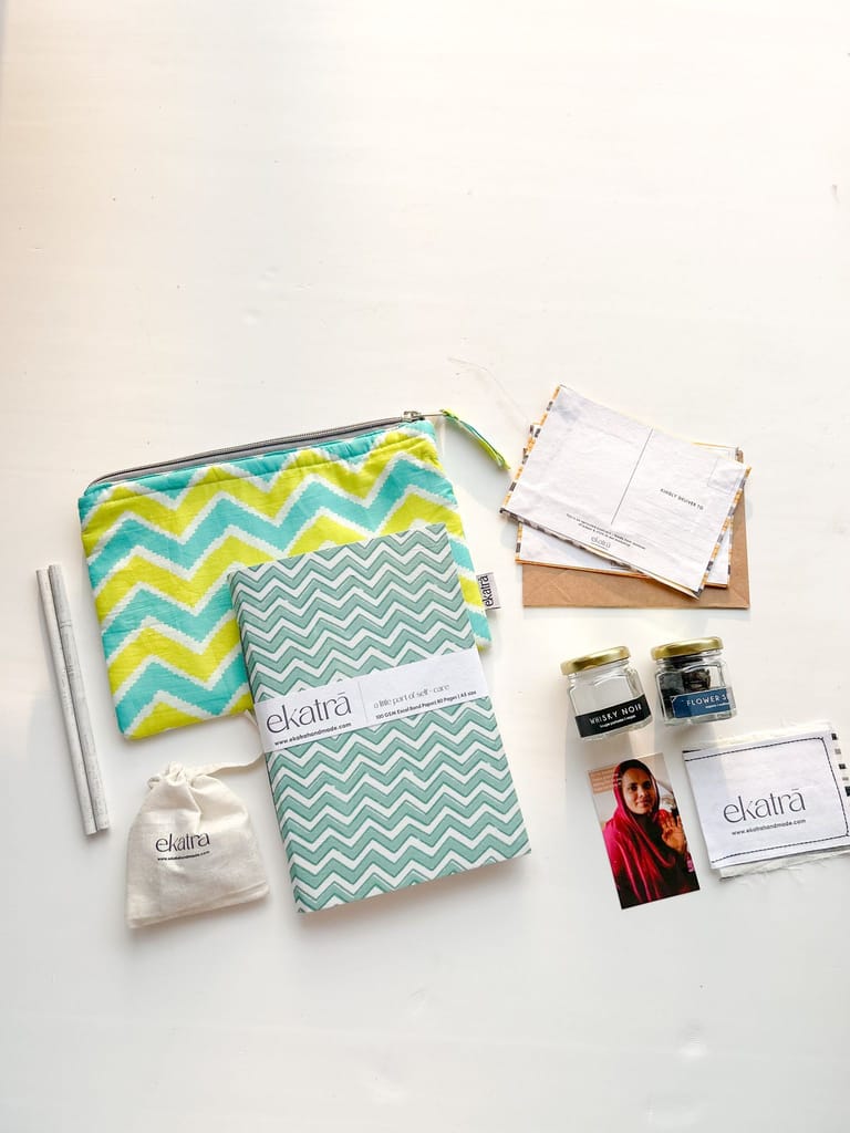 Sustainable Thoughtful Hamper by Ekatra - Green Chevron view 2