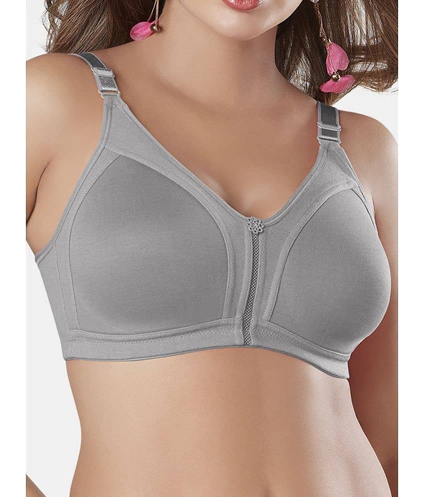 Sonari Cotton Non Padded Women's Minimizer Bra ( Grey Melange ) noodlegrey view 2