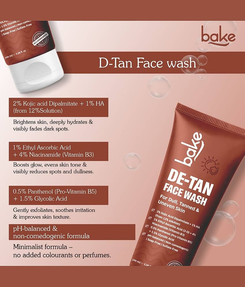 BAKE - Tan Removal Face Wash For All Skin Type ( Pack of 1 ) view 2