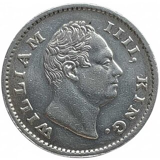 Rupees 1835 - William Iiii East India Company Rare Silver Plated Coin view 2