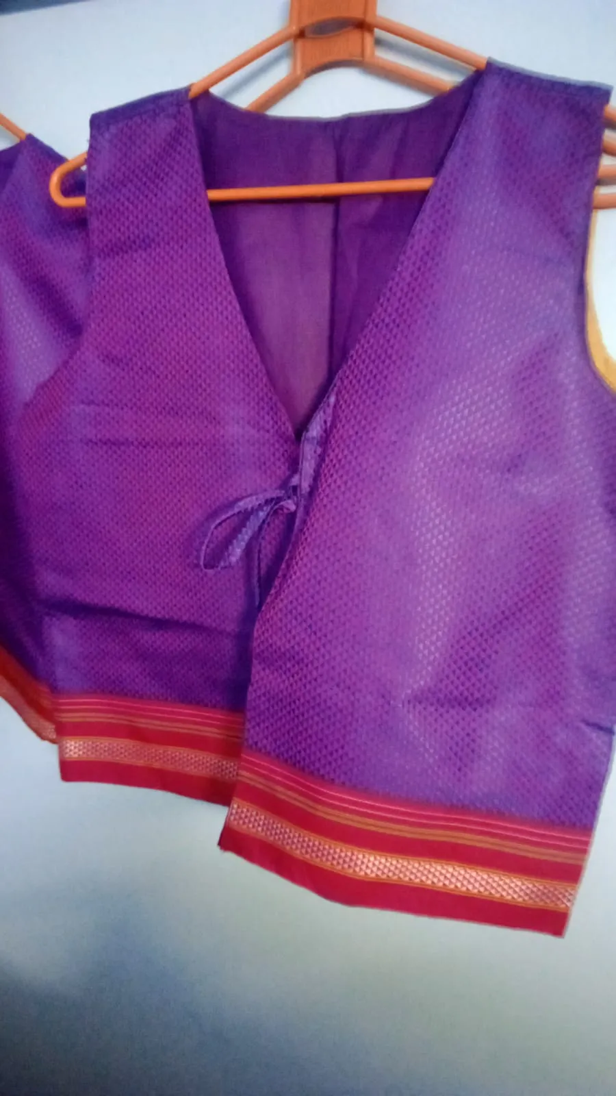 Purple Cotton koti (jacket)