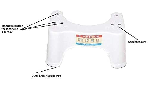 OMP Easy Potty Motion Stool, Anti Constipation, Acupuncture, Deluxe White view 2