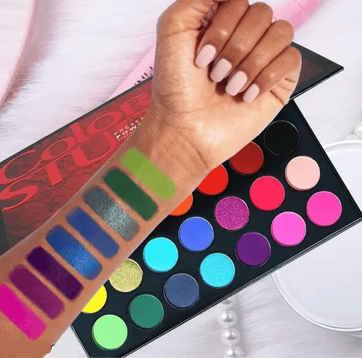 35 Shades Color Studio Pressed Powder Eyeshadow Palette Eyeshadow High Pigmented (Multicolor) Matte & Shimmery Finish view 2