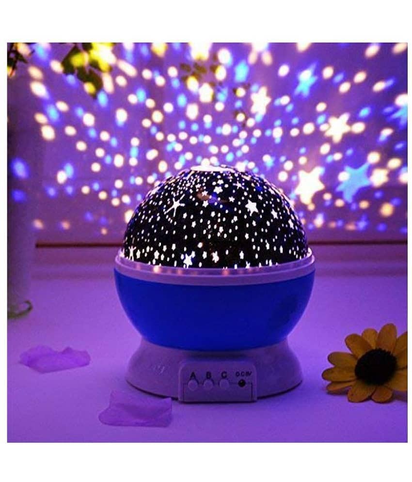 MOHANKHEDA Star Master Colorful LED 360 Degree Rotating Moon Light Projector Night Lamp with USB Cable Kids Room Night Bulb - Pack of 1 view 2