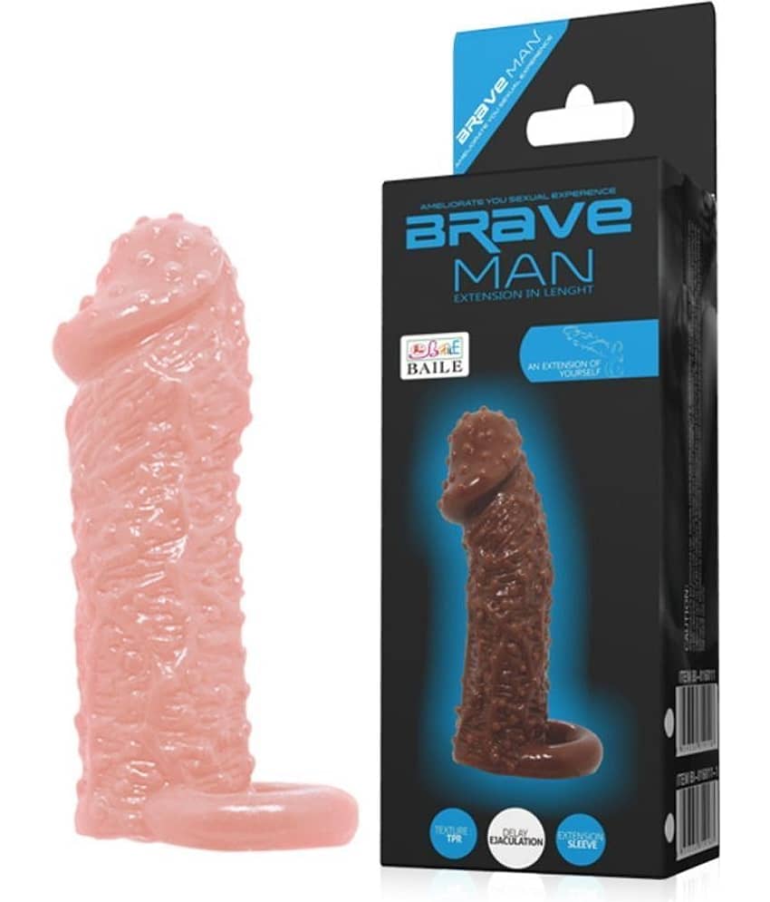 Naughty World Baile 5 inch Dotted Penis Sleeve Washable & Reusable Delay & Extra Time Penis Sleeve For Men