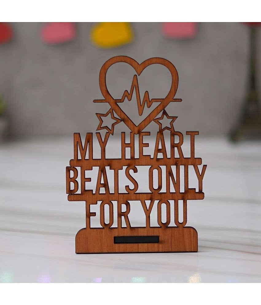 eCraftIndia Cadbury Dairy Milk Silk & A Wooden Showpiece Valentine Assorted Gift Set view 2