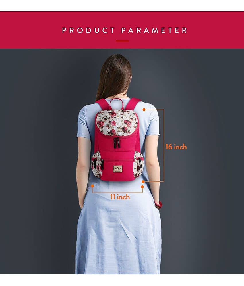 Lunar's 19 Ltrs Red Backpack view 2
