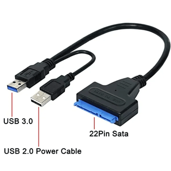 USB 3.0 to SATA III Adapter Cable with UASP SATA to USB Converter for 3.5" Hard Drives Disk HDD & Solid State Drives view 2