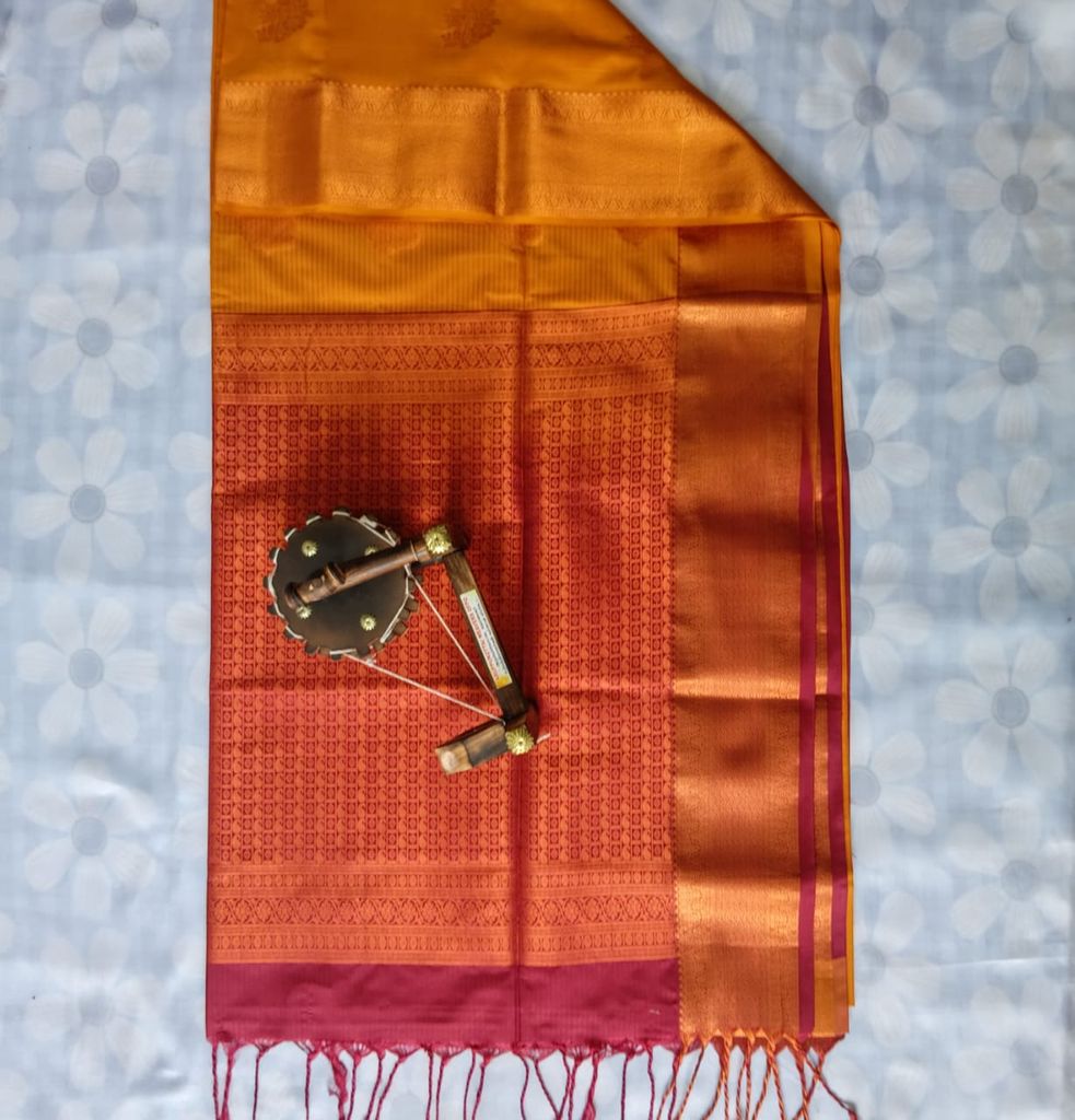 Vastrakala Style Wedding Soft Silk Saree with Blouse view 2
