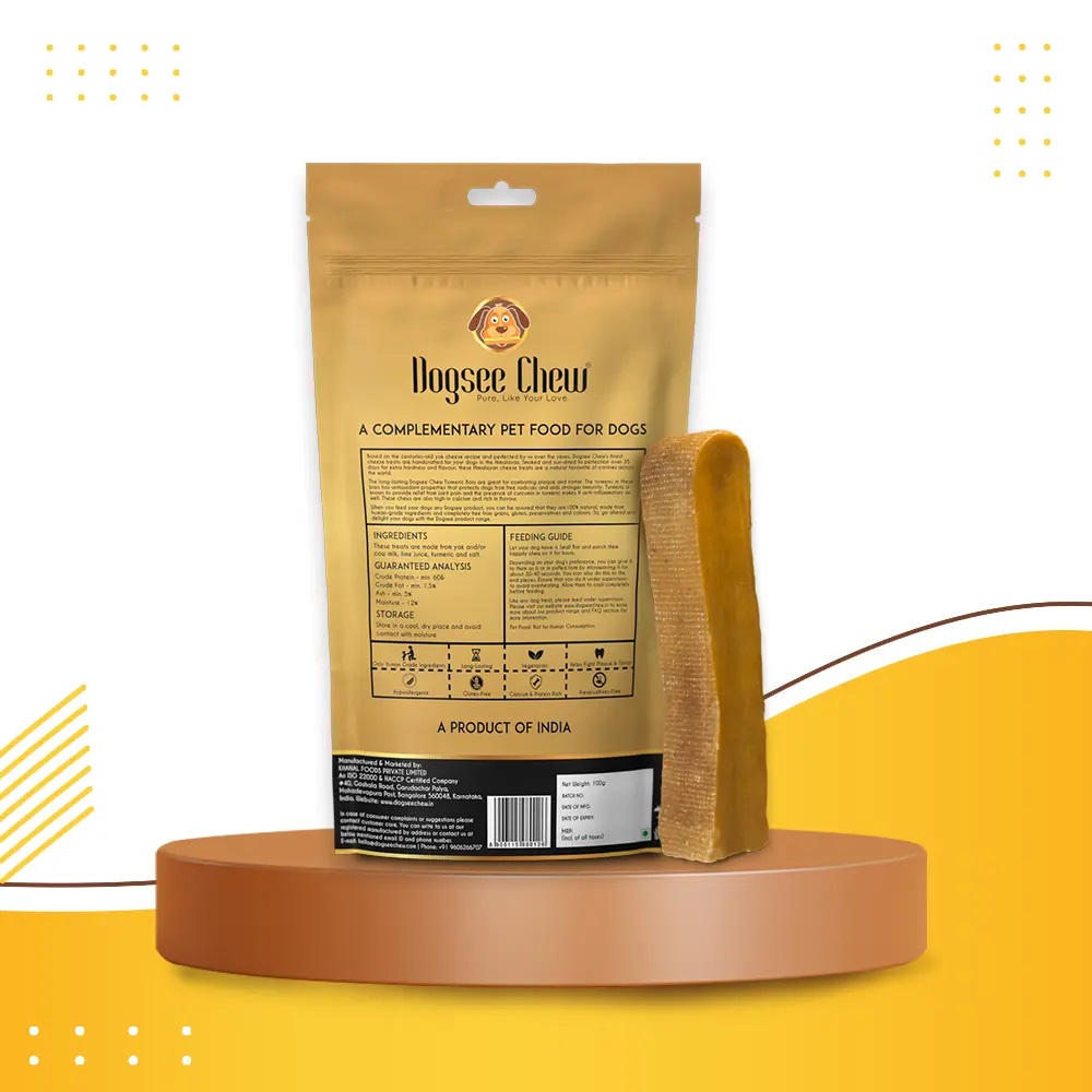 Dogsee Small Bars Turmeric 100 Gms view 2