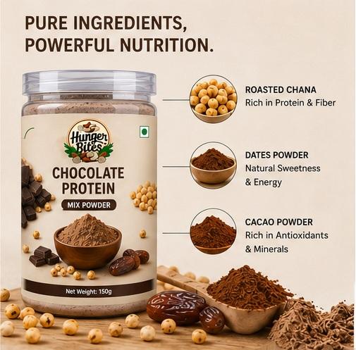 Hunger Bites Chocolate Protein Mix Powder view 2
