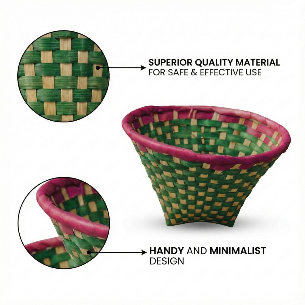 Palm Utility Container Small – Handmade Eco-Friendly Storage Basket view 2