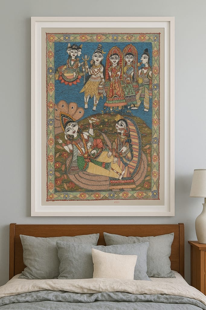 [Pack of 2] Madhubani Painting Of Traditional Deities - A Divine Celebration view 2