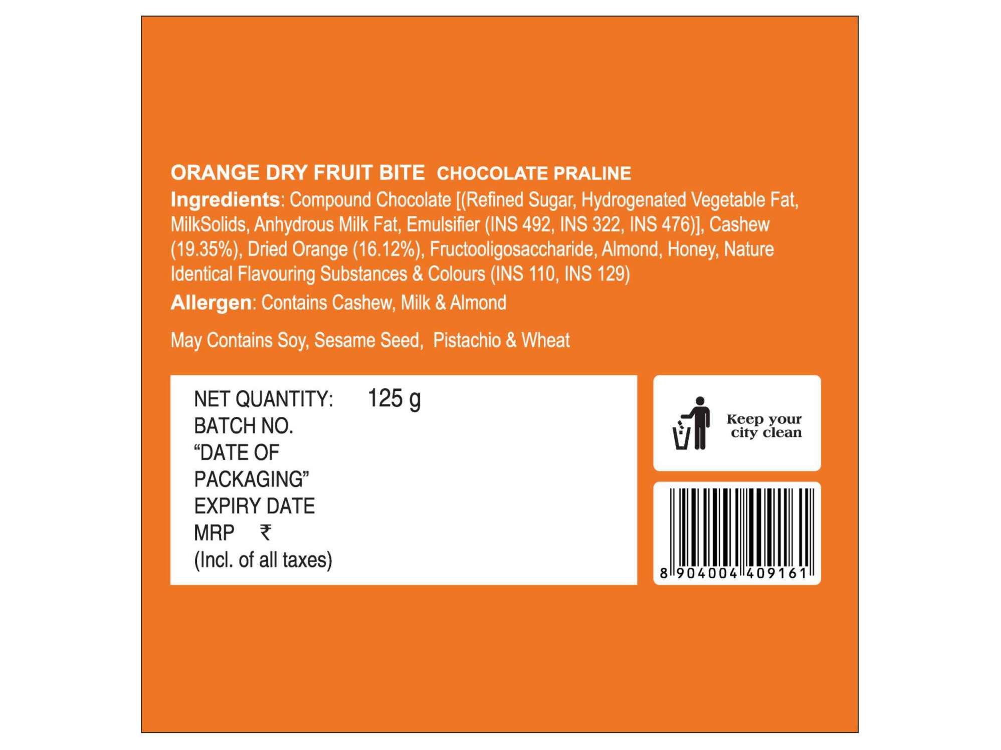 Haldiram's Orange Delight Packed Sweets - 125 Gm view 2