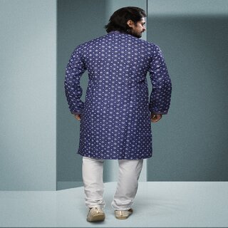 Raivat Ethnic Purple Colour Cotton Digital Print Kurta Pajama 1586 view 2