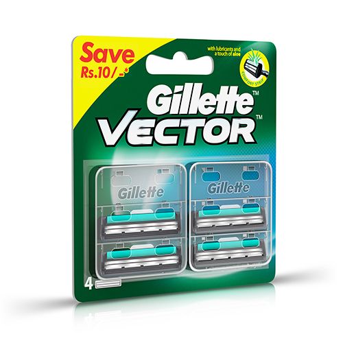 Gillette Vector Plus - Manual Shaving Razor Blades Cartridge, 4 Pcs view 2