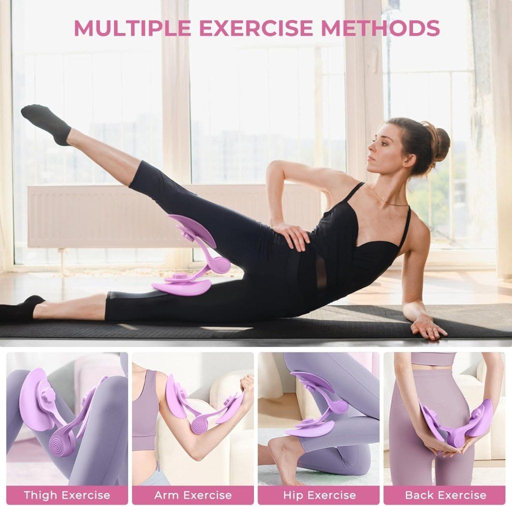 Thigh Master Leg Exerciser with Resistance | Inner Thigh Toner for Women & Men | Pelvic Floor Muscle Trainer for Arms, Chest, Hips & Home Fitness view 2