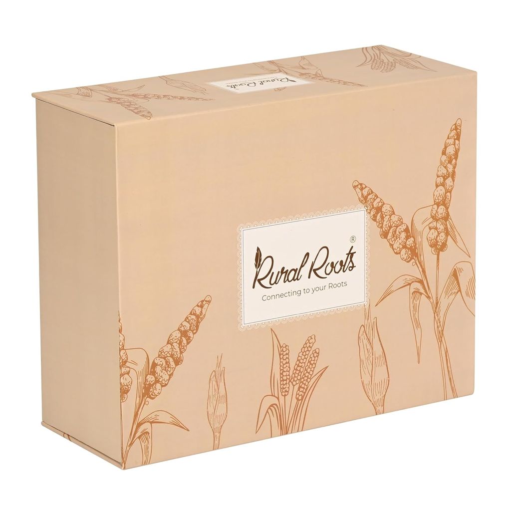 Rural Roots Dhanya Sutra Diwali Gift Hamper | Healthy Festive Gift Box with Millet Snacks, Cookies, Khakhra, Chamomile Tea, Diya Set | Wholesome Diwali Hamper for Family, Friends & Corporate Gifting view 2