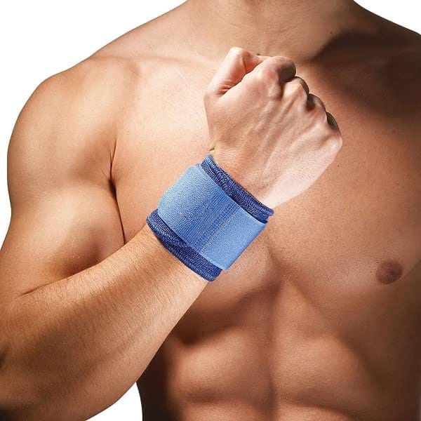 EZYFIT Premium Neoprene Loop Deluxe Wrist Support, Sport Wrist Wrap for Wrist Pain Relief, One Size Fits Most - Blue view 2