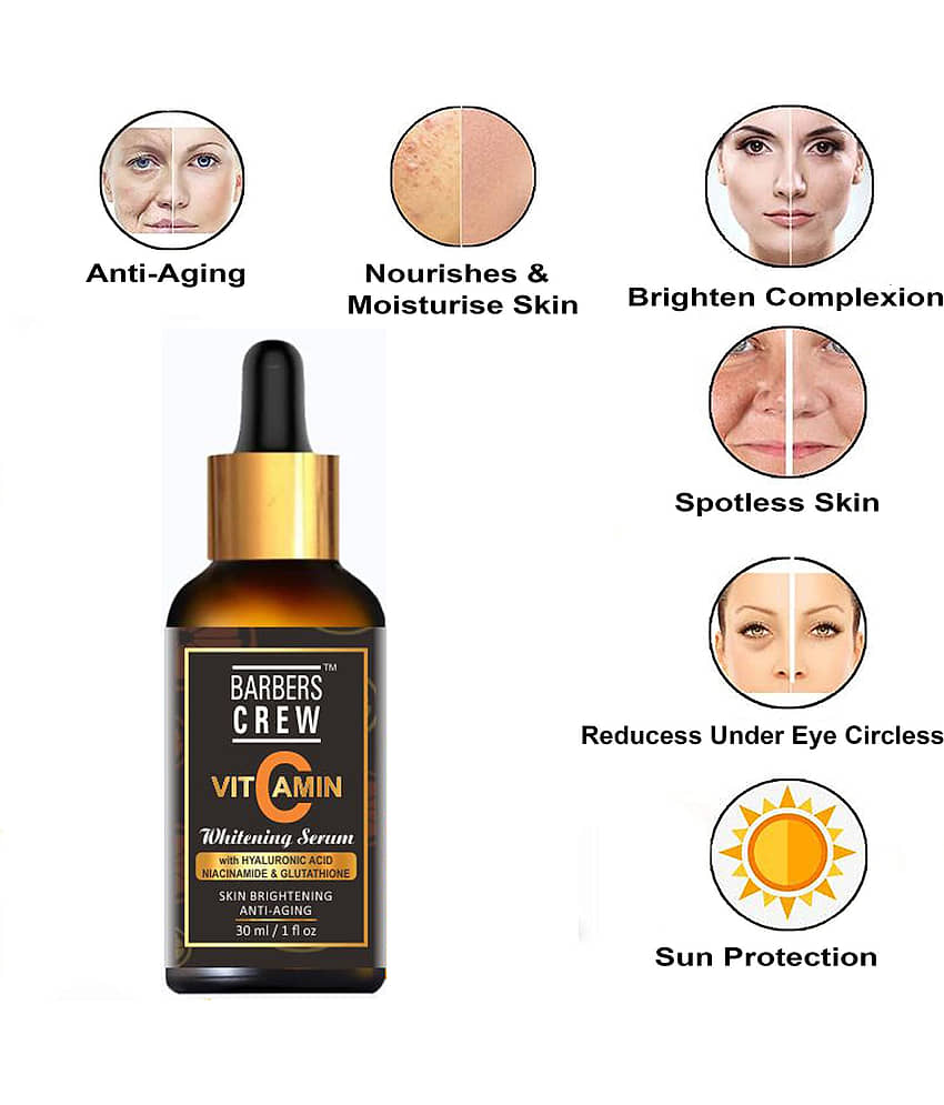 Barbers Crew Vitamin C 20% Oil Free Facial Serum- For Skin Whitening & Brightening Face Serum 30 mL view 2