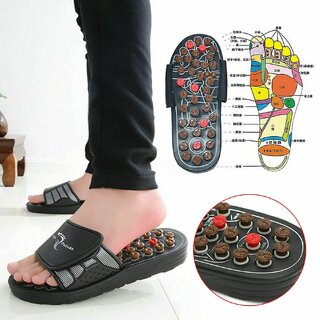 Acupressure Therapy Sandals/Foot Massager Slipper/Acupressure Foot Relaxer/Rotating Acupressure Foot Slippers for Men Women view 2