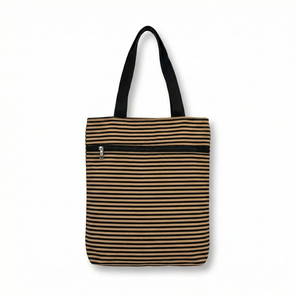 Reversible Tote Bag (2 in 1) with Zip Pocket view 2