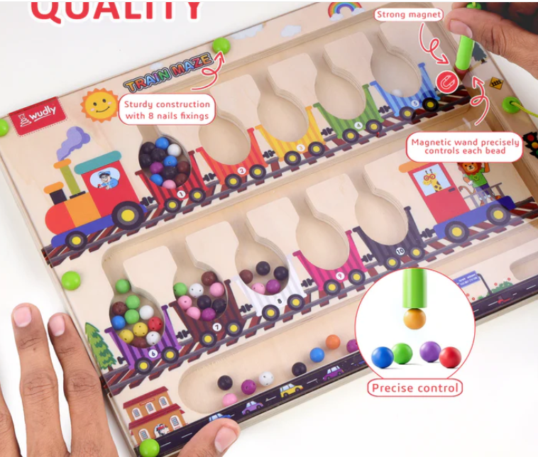 WUDLY Wooden Number Stacking Tower view 2