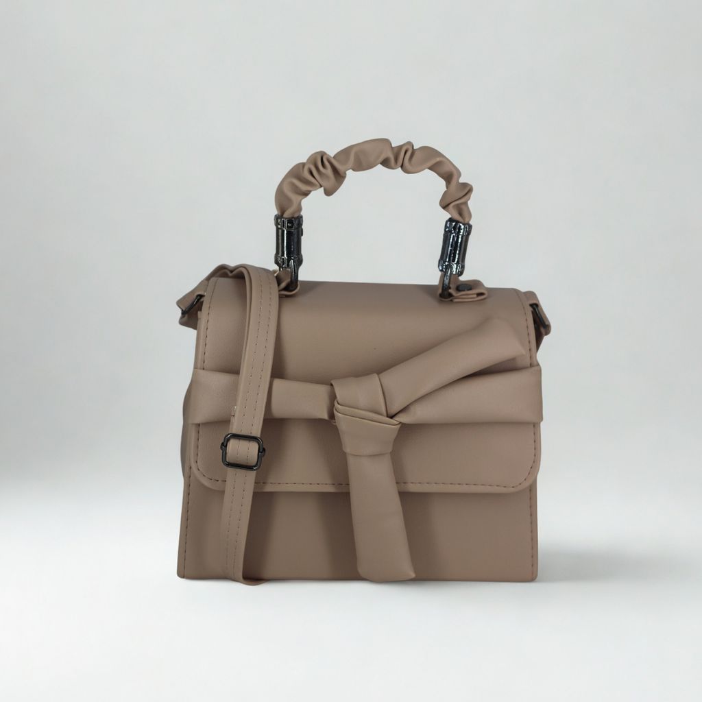 Bow Detail Sling Bag | Premium PU Leather Small Handbag | Trendy Shoulder Bag for Girls & Women view 2