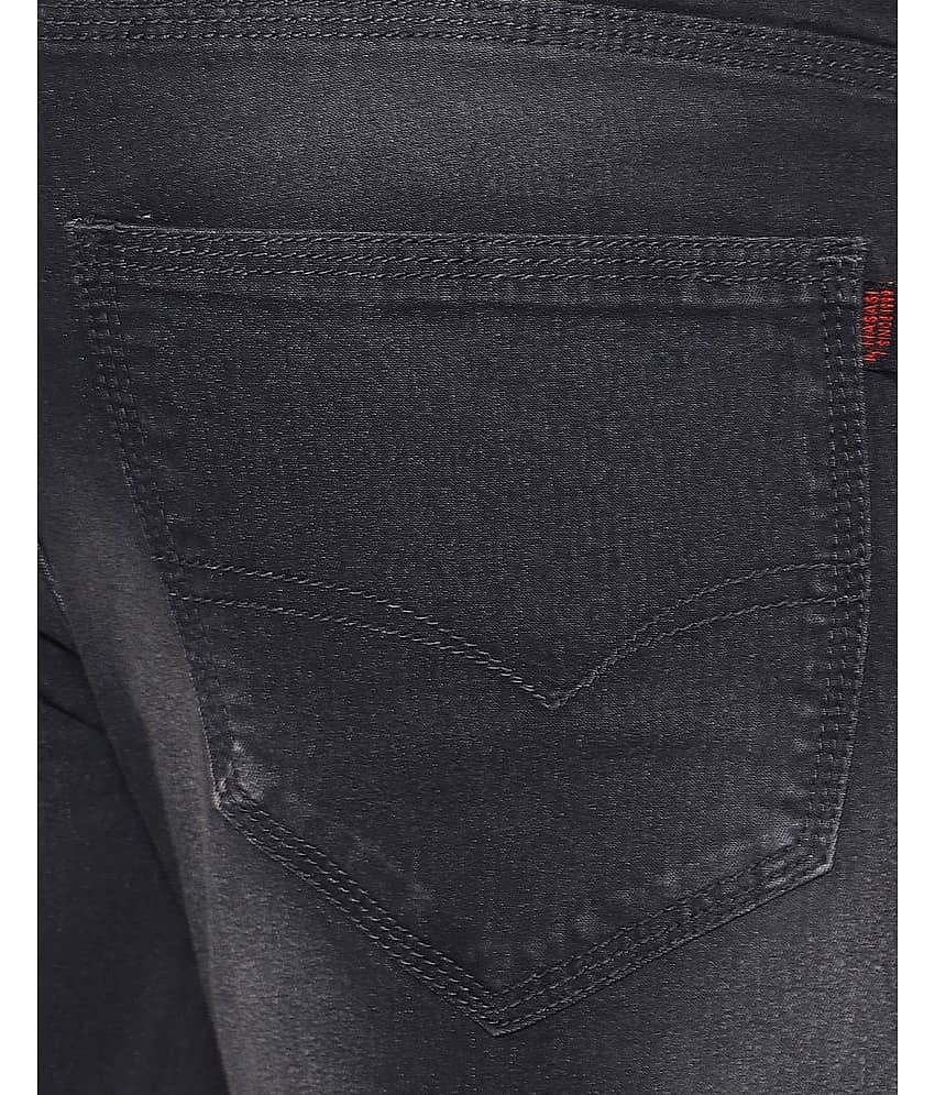 HJ HASASI Slim Fit Cuffed Hem Men's Jeans - Grey ( Pack of 1 ) view 2